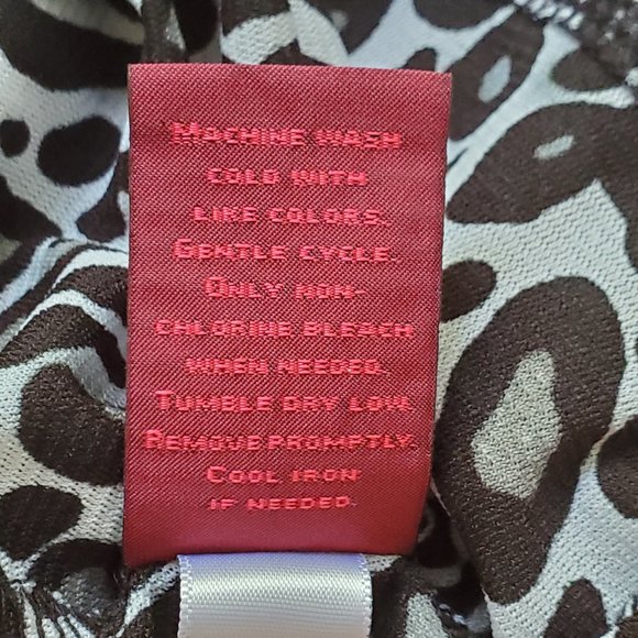 212 Collection Black White Animal Leopard Print Drape Neck Top Size S - Picture 13 of 14